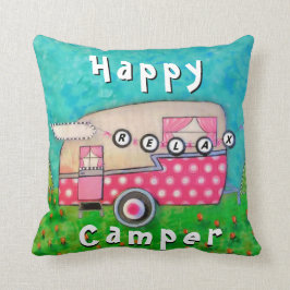 Almohada del campista contento, arte del campista