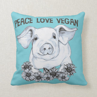 Almohada del cerdo del vegano del amor de la paz