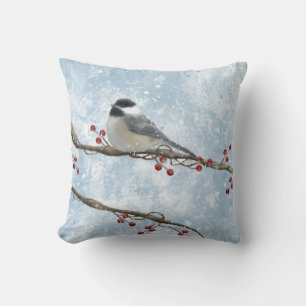 Almohada del Chickadee del invierno