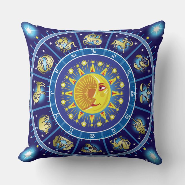 Almohada del círculo zodiacal (Anverso)