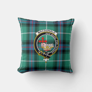 Almohada del Clan McLeod Tartán, emblema y lema