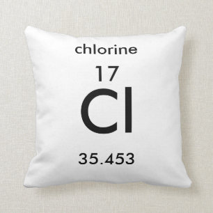 Almohada del cloro del cuadro periódico 17