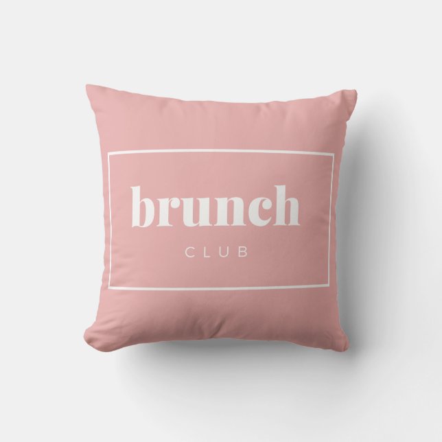 Almohada del Club de Brunch Decorado (Anverso)