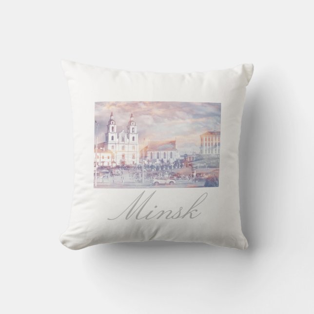Almohada del cojín de la arquitectura de Minsk en  (Anverso)