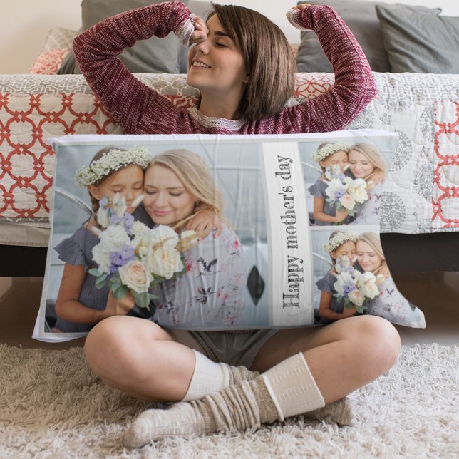 Almohada del Collage de fotos del Día de la Madre (Subido por el creador)