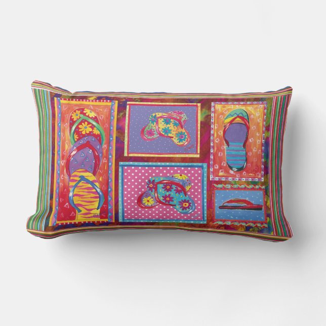 Almohada del collage de la diversión del balanceo (Anverso)