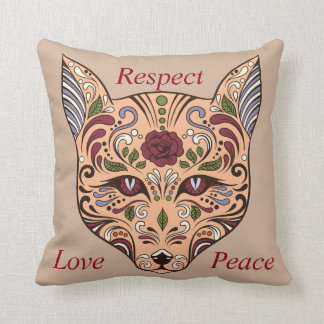 Almohada del color de malva del lobo del cráneo