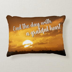 Almohada del corazón agradecida