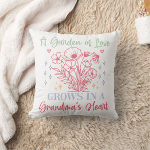 Almohada del Corazón de la Abuela – Regalo Floral