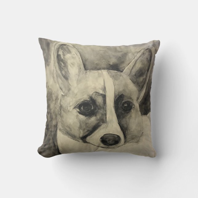 Almohada del Corgi del amor adolescente (Anverso)