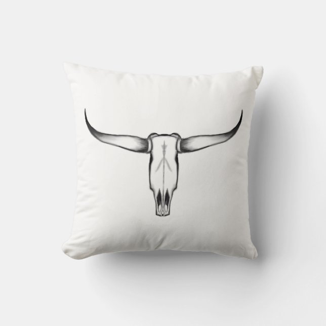 Almohada del cráneo de Texas Longhorn (Anverso)