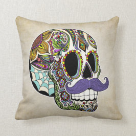Almohada del cráneo del azúcar del bigote - estilo