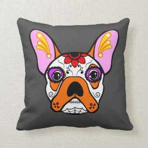 Almohada del cráneo del azúcar del bulldog franc