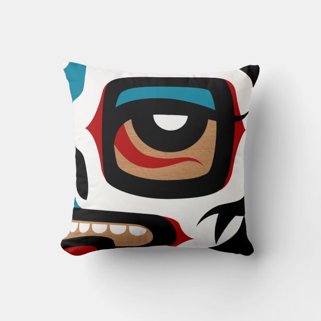 Almohada del cráneo del Haida de SKULLUXE (Anverso)
