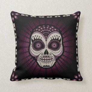 Almohada del cráneo del spiderweb de Dia de los