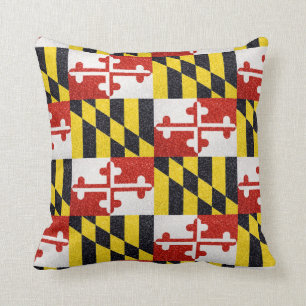 Almohada del cuadrado de la bandera de Maryland