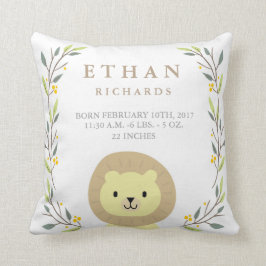 Almohada del cuarto de niños del león del Stats