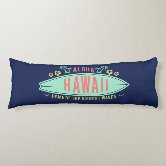 almohada del cuerpo de Aloha Hawaiian Surfer (Anverso)