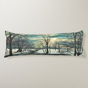Almohada del cuerpo de la charca del invierno