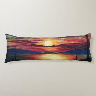 Almohada del cuerpo de la puesta del sol