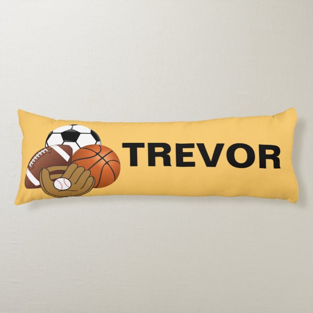 Almohada del cuerpo de las bolas del deporte (Anverso)