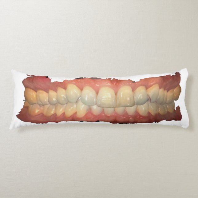 Almohada del cuerpo de los dientes de Scary-Ass (Anverso)