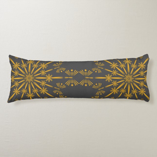 Almohada del cuerpo del atardecer de Mandala retro (Anverso)