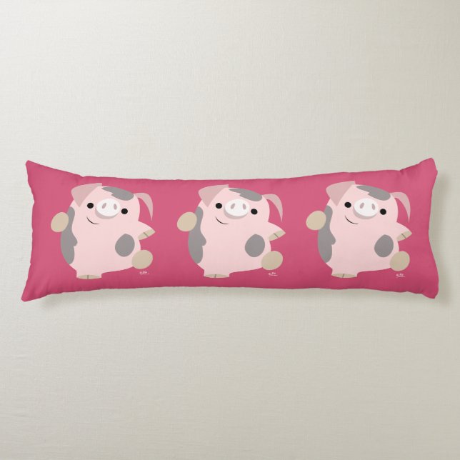Almohada del cuerpo del cerdo con Personalizado su (Anverso)