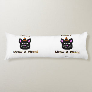 Almohada del cuerpo del gato negro de levadura A-W
