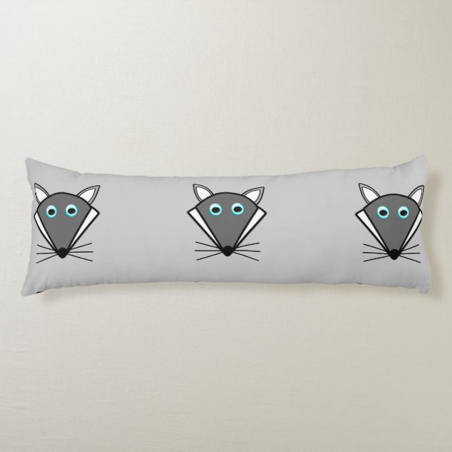 Almohada del cuerpo del lobo de Halloween (Anverso)