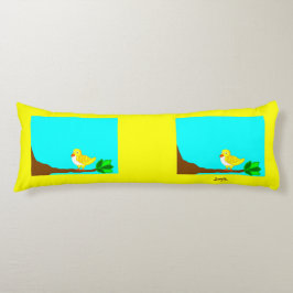 Almohada del cuerpo del pájaro del amarillo de la
