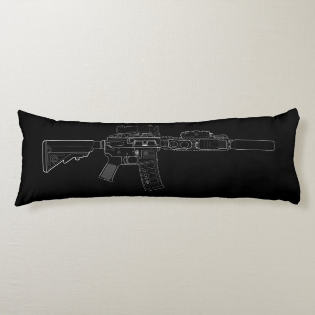 Almohada del cuerpo negro de la MOD 0 de CQBR MK18 (Anverso)