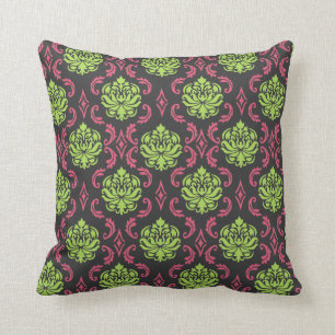 Almohada del damasco - amortiguador de las rosas