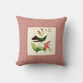 Almohada del damasco del colibrí de Plumeleteer