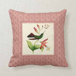 Almohada del damasco del colibrí de Plumeleteer