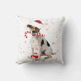 Almohada del día de fiesta del navidad del perro