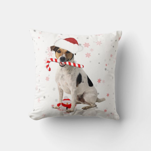 Almohada del día de fiesta del navidad del perro (Anverso)