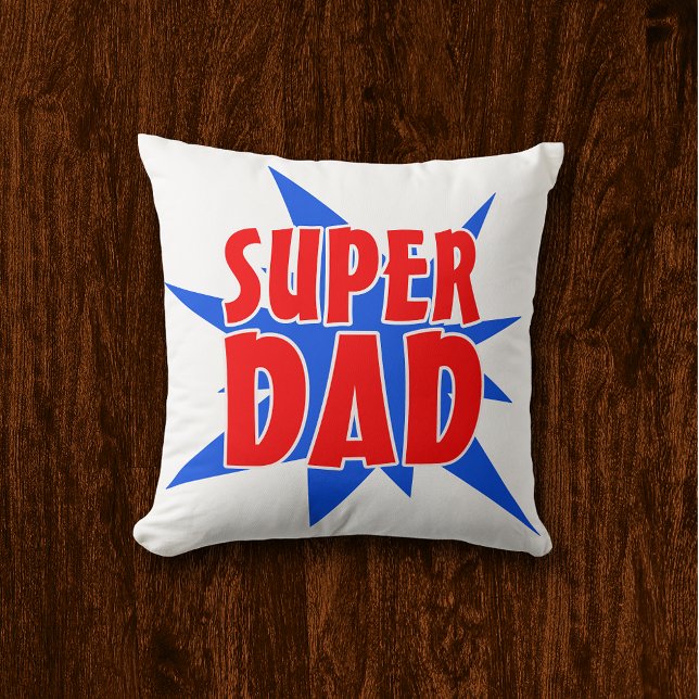 Almohada del Día del Padre de Super Papá (Subido por el creador)