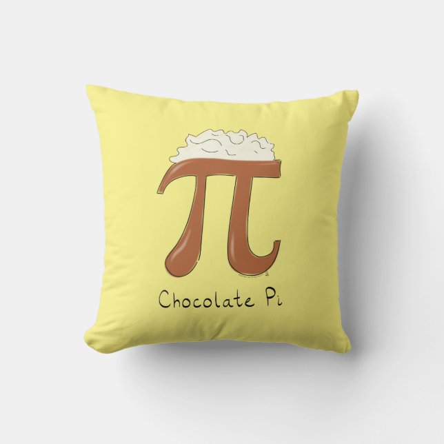 Almohada del Día del Pi de Chocolate (Anverso)
