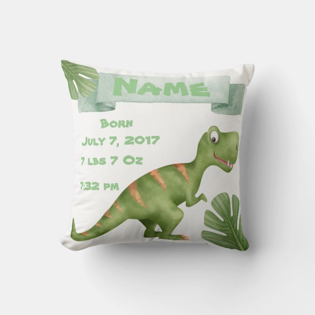 Almohada del dinosaurio de la invitación del (Anverso)