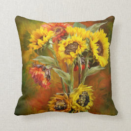 Almohada del diseñador del arte del ramo del