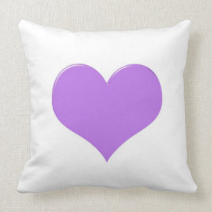Almohada del diseño del corazón brillante, púrp