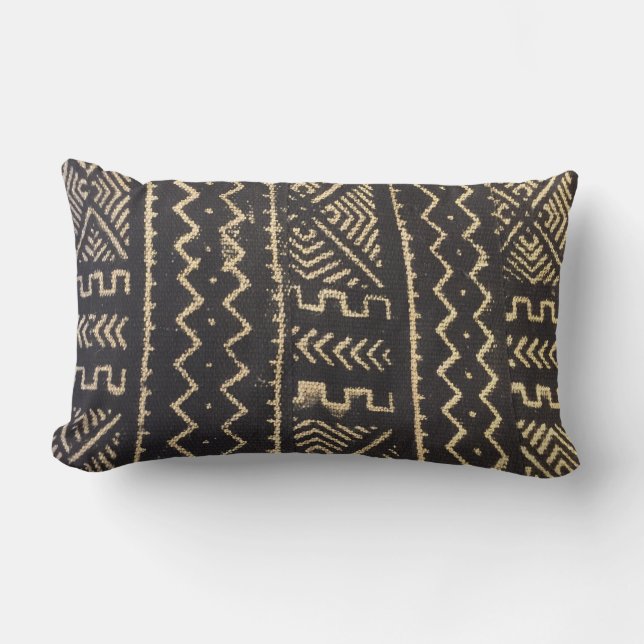 Almohada del diseño del paño del fango en tonos (Anverso)