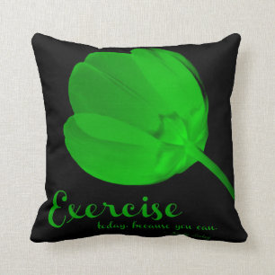 Almohada del ejercicio del verde del tulipán de la