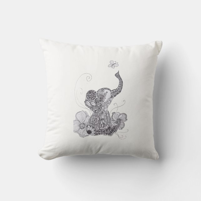 Almohada del elefante del bebé (Anverso)