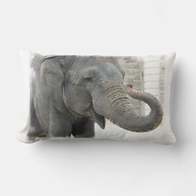 Almohada del elefante el tocar la trompeta (Anverso)