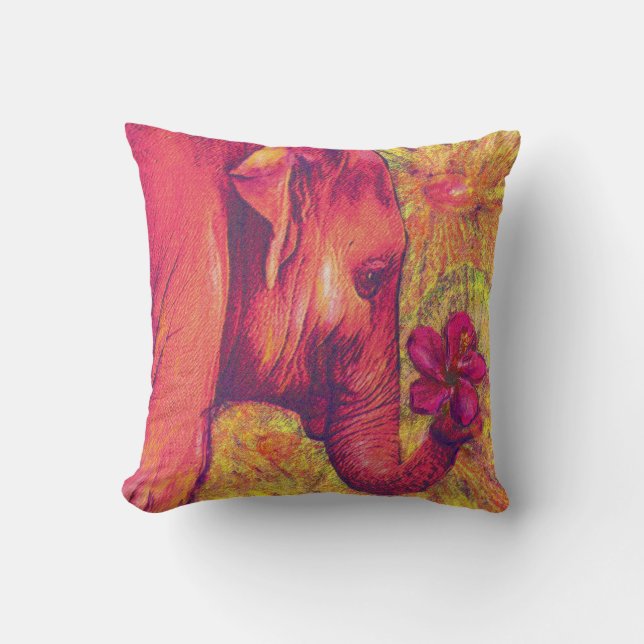 almohada del elefante rosado (Anverso)