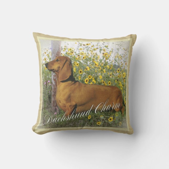 Almohada del encanto del Dachshund (Anverso)