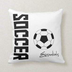Almohada del esencial del fútbol (negro)