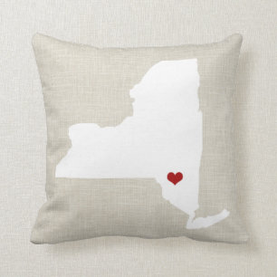 Almohada del Estado de Nuevo York personalizada